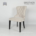 Tissu d&#39;ameublement blanc de haute qualité Tufted Oval Dining Chair